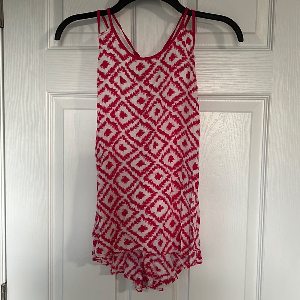 Spaghetti Strap Top, Womens Size Small, Fuchsia, criss-cross straps